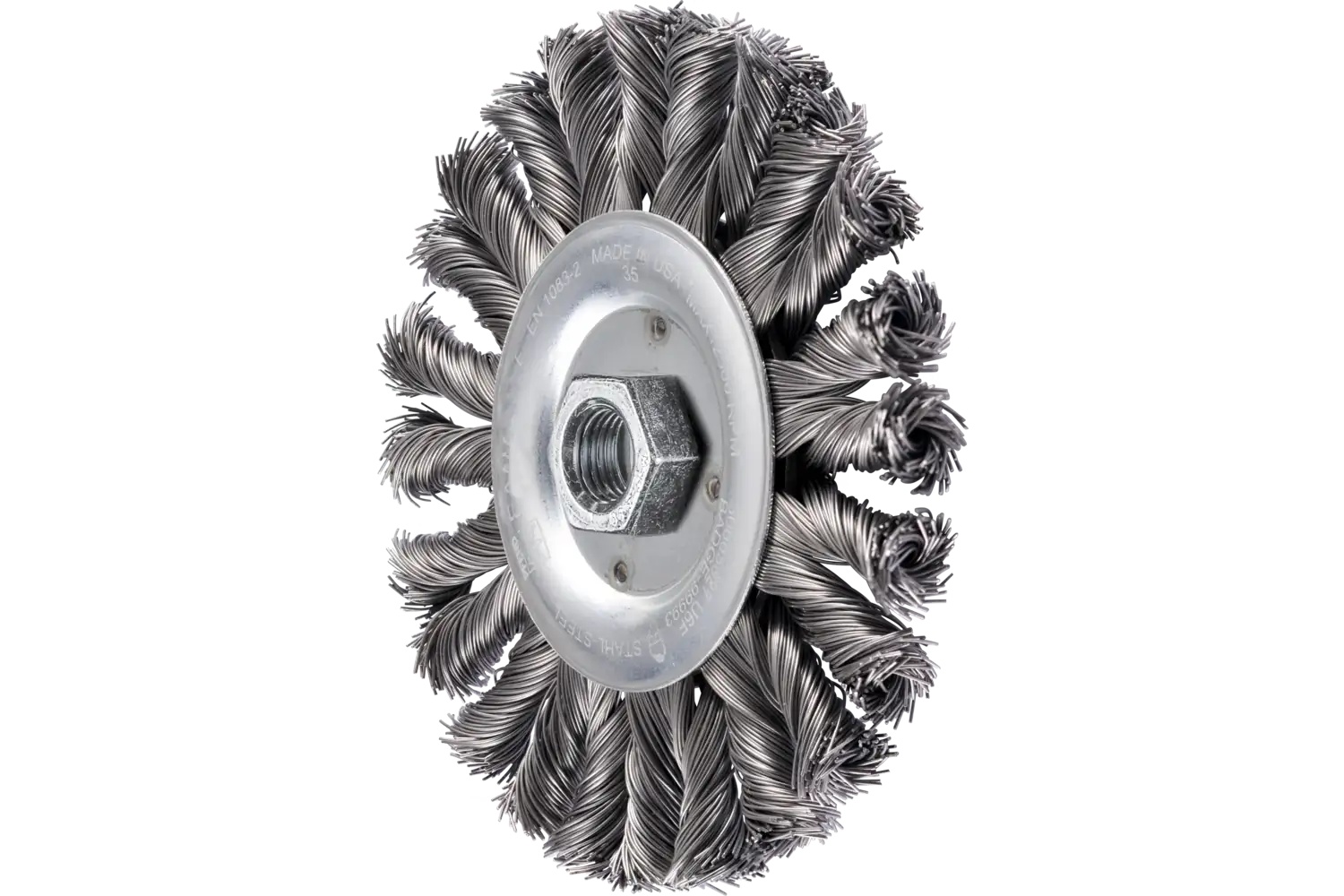 Picture of Pferd Full Cable Knot Wheel Brush Combitwist® Hd 5" Dia. .020" Cs 5/8-11 Arbor